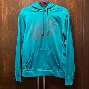 Nike Dri-Fit Hoodie Men Size M Hooded Training Sweatshirt Teal